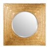 ESPEJO PARED 23014-78X78CM PU DORADO ENTRELAZADO BISELADO
