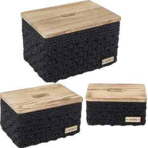 SET 3 CAJAS ALMACENAMIENTO TELLA BLANCA