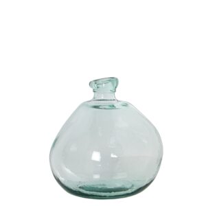 JARRÓN VIDRIO RECICLADO 32CM TRANSPARENTE IRREGULAR