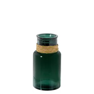 JARRÓN VIDRIO RECICLADO 28CM ARANSPARENTE C/ENEA
