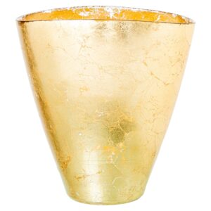 JARRÓN CRISTAL 24CM DORADOCO/NEGRO