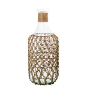 JARRÓN BOTELLA 49CM CRISTAL C/CUERDA