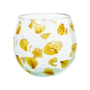 PORTAVELAS CRISTAL C/HOJAS AMAANJA