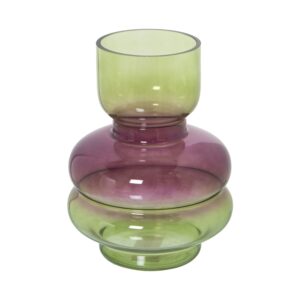 JARRÓN CRISTAL VERDE/VIOLETA