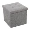 PUF PLEGABLE POLIESTER GRIS AL ALMACENAJE