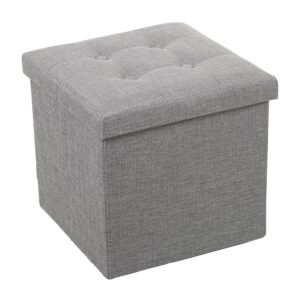 PUF PLEGABLE POLIESTER GRIS AL ALMACENAJE