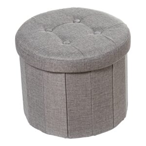 PUF PLEGABLE POLIÉSTER GRIS ALAMUZA ALMACENAJE
