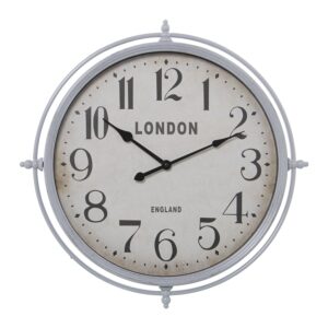RELOJ PARED MELAMINA PLATEADO,