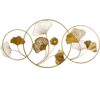 ADORNO PARED METAL HOJAS DORAD