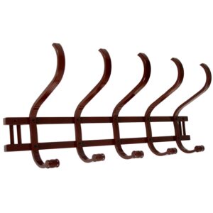 PERCHERO PARED MADERA 5 BRAZOSS COLOR NOGAL