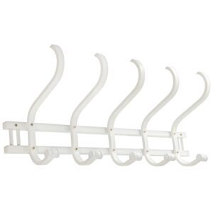 PERCHERO PARED MADERA 5 BRAZOS BLANCO