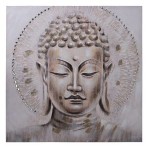 CUADRO LIENZO 100X100CM BUDA CMUJERES