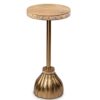 MESA MADERA/METAL DORADO