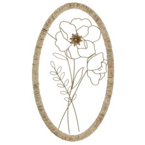 ADORNO PARED METAL FLOR