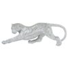FIGURA LEOPARDO RESINA PLATEADRRA