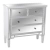 COMODA MADERA/ESPEJO C/4 CAJON CAJONES BLANCO