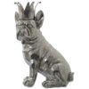 FIGURA RESINA PERRO C/CORONA PLATEADO