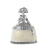 FIGURA MENINA RESINA PLATEADA