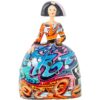 FIGURA MENINA RESINA GRAFITI MULTICOLOR