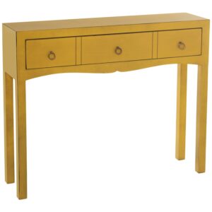 MESA ENTRADA MADERA C/1 CAJÓNS+2 PUERTAS AMARILLA