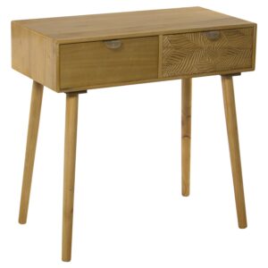 MESA ENTRADA MADERA 2 CAJONES LISO+RELIEVE