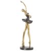 FIGURA RESINA BAILARINA DORADA