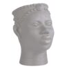 MACETERO CERÁMICA BLANCA ROSTR AFRICANA