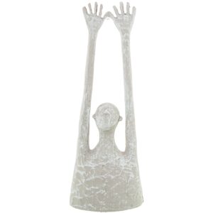 FIGURA CERÁMICA BLANCA BRAZOS