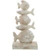 FIGURA CERÁMICA BLANCA PECES